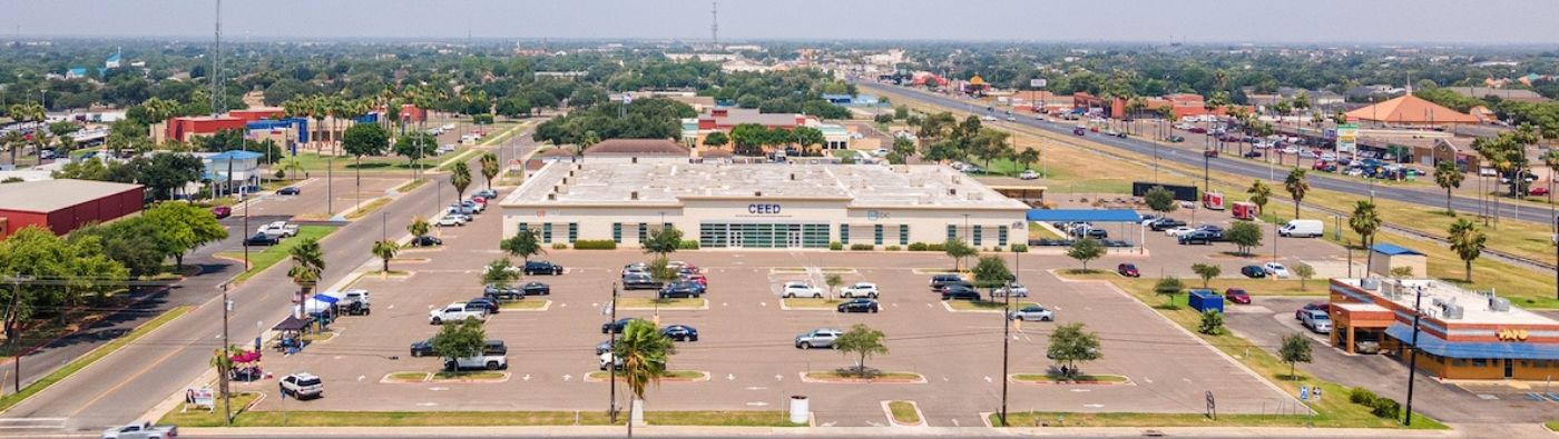 aerial view of the Center for Education & Economic Development