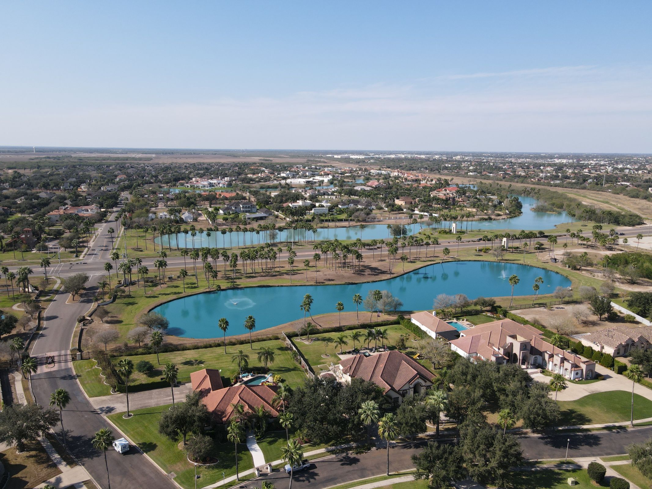 aerial view of Mission, TX residential area